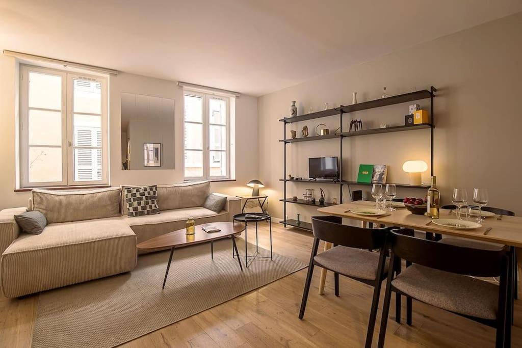 Rare Appart 2 Chambres En Duplex Design Au Panier Marsella Exterior foto
